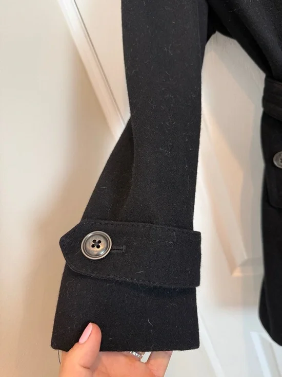 London Fog | Double-Breasted Wool Blend Trench Coat - Picture 5 of 11